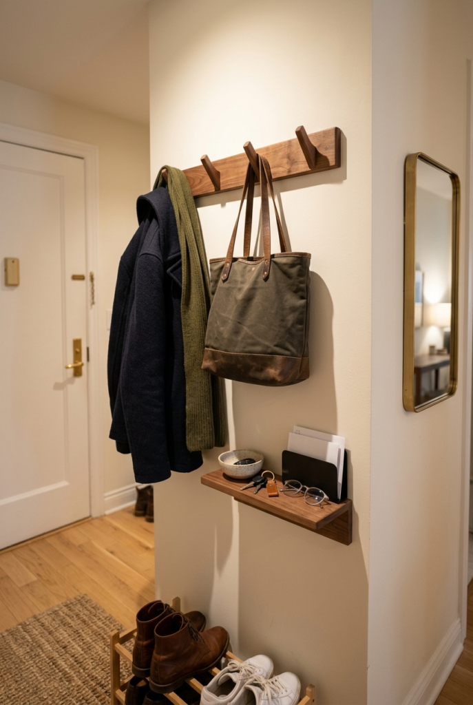 Entryway Wall Hook Console for Organized Grab and Go